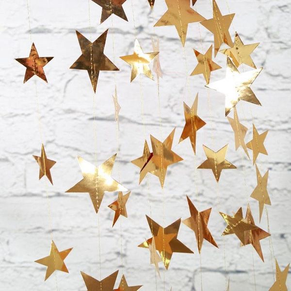 4m bright gold silver paper garland star string banners wedding banner for party home wall hanging decoration baby shower favors
4m bright gold silver paper garland star string banners wedding banner for party home wall hanging decoration baby shower favors