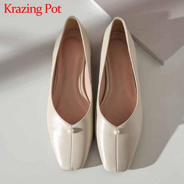 krazing pot genuine leather ladies shoes concise style pearl decorations slip on solid square toe med heels women cozy pumps l07, Black
krazing pot genuine leather ladies shoes concise style pearl decorations slip on solid square toe med heels women cozy pumps l07, Black