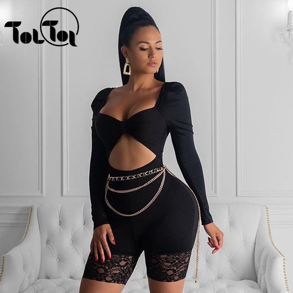 solid bodycon playsuit women hollow out jumpsuit autumn 2020 party club romper jumpsuits shorts1, Black;white
solid bodycon playsuit women hollow out jumpsuit autumn 2020 party club romper jumpsuits shorts1, Black;white