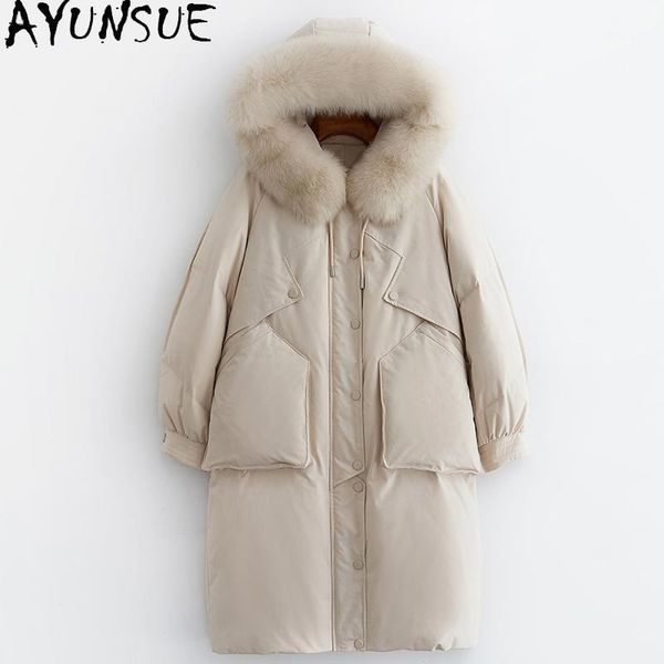 ayunsue women's jacket winter natural fur collar hooded parkas woman white duck down jackets female coats ropa mujer tn2631, Black
ayunsue women's jacket winter natural fur collar hooded parkas woman white duck down jackets female coats ropa mujer tn2631, Black