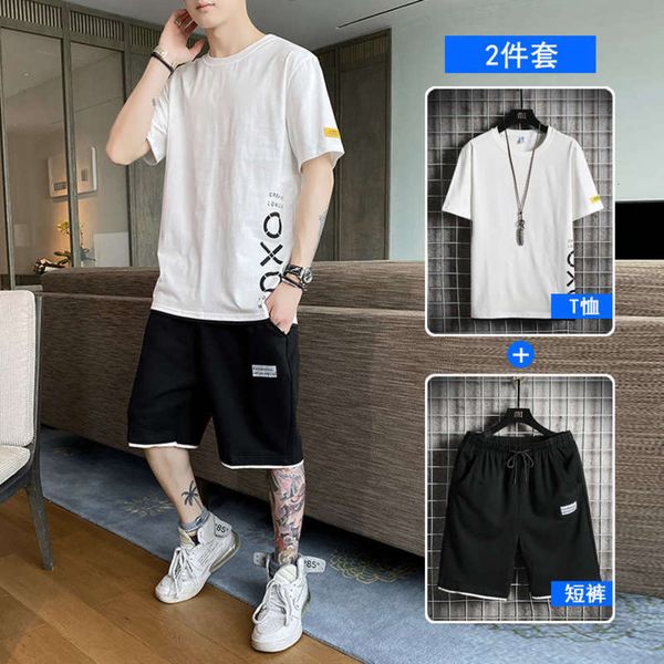 sports casual suit summer thin men's two piece net red fashion short sleeve cotton sportswear, Gray
sports casual suit summer thin men's two piece net red fashion short sleeve cotton sportswear, Gray