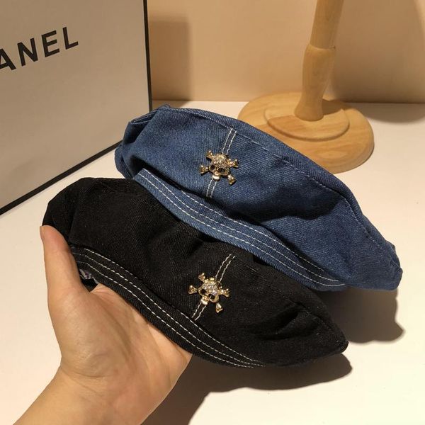 stingy brim hats ximu skull beret female korean version of a hundred japanese hipster bud hat personality fashion autumn style hundred., Blue;gray
stingy brim hats ximu skull beret female korean version of a hundred japanese hipster bud hat personality fashion autumn style hundred., Blue;gray