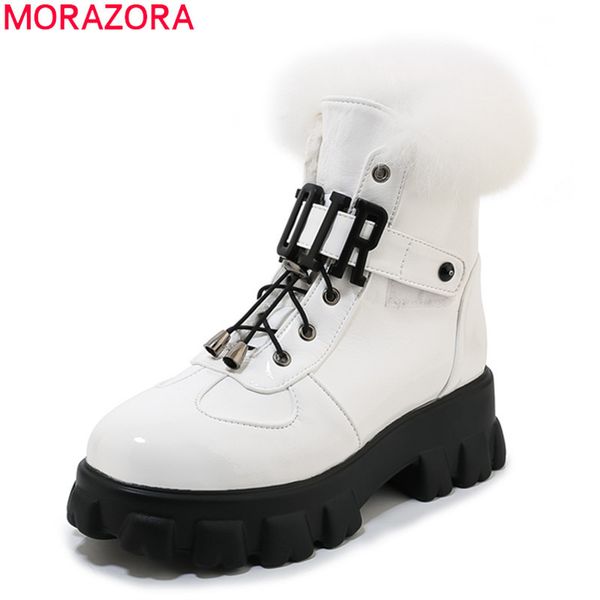 morazora 2020 fashion new arrive pu leather women boots comfortable flat heel black with fur winter ankle boots black white 1026
morazora 2020 fashion new arrive pu leather women boots comfortable flat heel black with fur winter ankle boots black white 1026