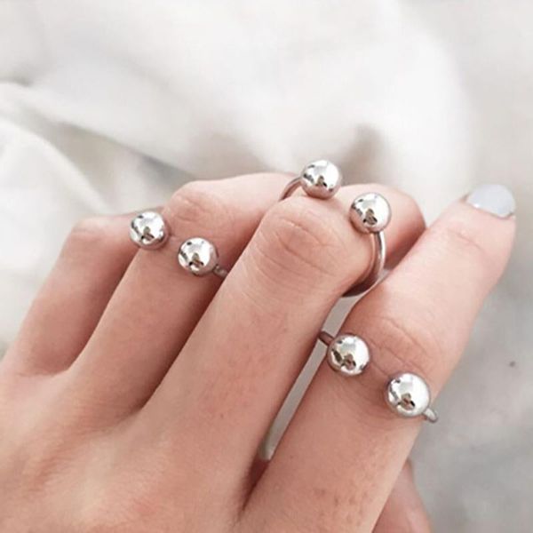 cluster rings srcoi open double ball ring gold silver color minimalist adjustable for women simple punk metal geometric fashion jewelry, Golden;silver
cluster rings srcoi open double ball ring gold silver color minimalist adjustable for women simple punk metal geometric fashion jewelry, Golden;silver