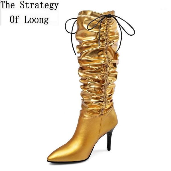 boots spring autumn plus size women fold genuine leather inside high heels pointed toe knee lady pleated long 1911221, Black
boots spring autumn plus size women fold genuine leather inside high heels pointed toe knee lady pleated long 1911221, Black