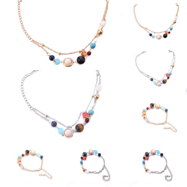 eight planets of the universe galaxythe solar system double layer bead bracelet bracelet with bead chainhand chain and foot chain mri85 mri, Golden;silver
eight planets of the universe galaxythe solar system double layer bead bracelet bracelet with bead chainhand chain and foot chain mri85 mri, Golden;silver
