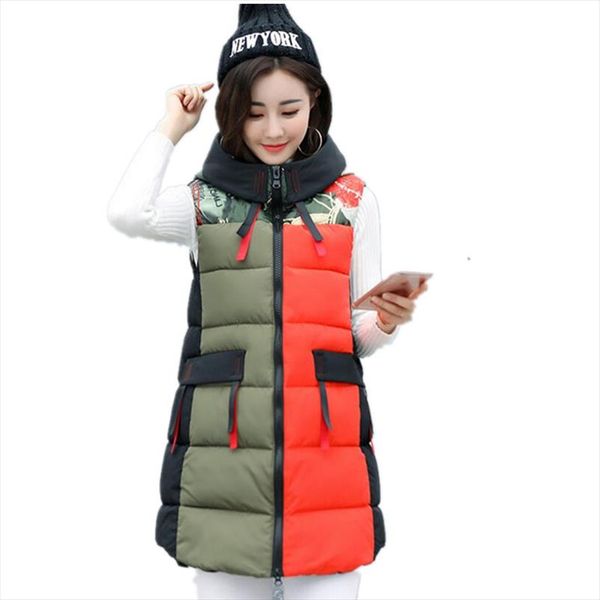 autumn winter hooded vest women 2021 new fashion waistcoat plus size pockets zipper slim long vests lady colete feminino k197, Black;white
autumn winter hooded vest women 2021 new fashion waistcoat plus size pockets zipper slim long vests lady colete feminino k197, Black;white