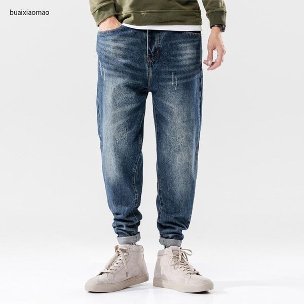 men's jeans fashion streetwear men loose fit retro blue harem pants slack bottom vintage designer hip hop joggers homme
men's jeans fashion streetwear men loose fit retro blue harem pants slack bottom vintage designer hip hop joggers homme