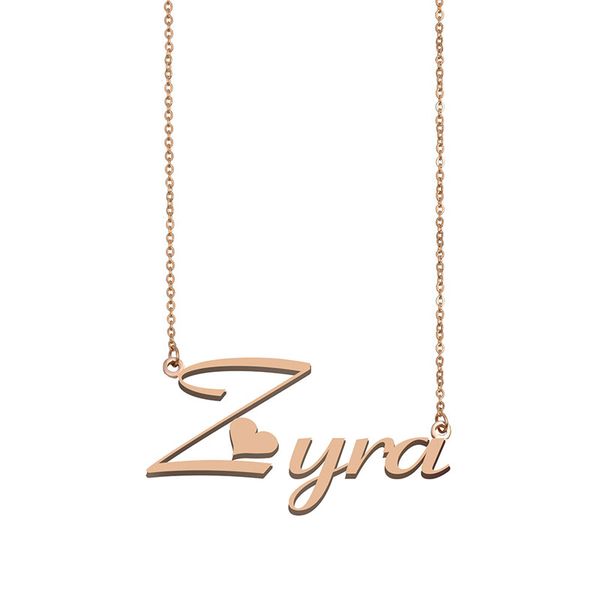 Zyra Name Necklace Custom Nameplate Pendant for Women Girls Birthday Gift Kids Best Friends Jewelry 18k Gold Plated Stainless Steel, Silver
Zyra Name Necklace Custom Nameplate Pendant for Women Girls Birthday Gift Kids Best Friends Jewelry 18k Gold Plated Stainless Steel, Silver
