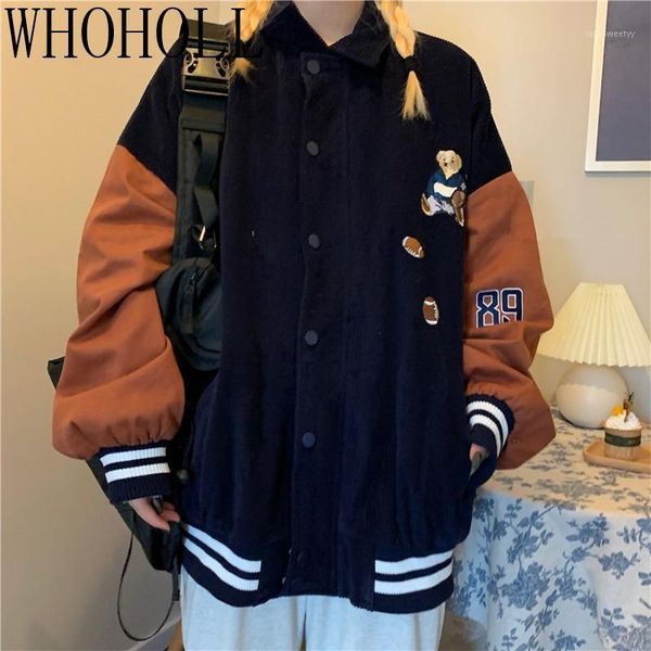 women's jackets women spring baseball uniform autumn winter thick korean harajuku street style coat loose plus size bf stitching jacket, Black;brown
women's jackets women spring baseball uniform autumn winter thick korean harajuku street style coat loose plus size bf stitching jacket, Black;brown