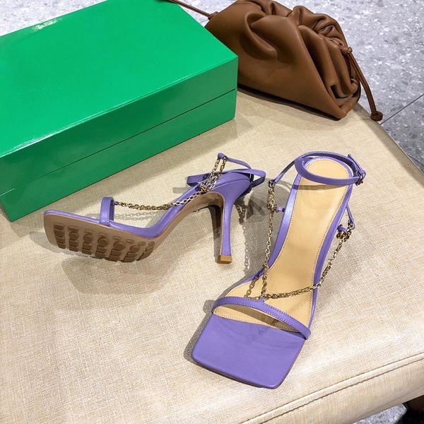 fashion chain high heels shoes real leather women sandals high heels summer jelly slides sandals for women size 35-41, Black
fashion chain high heels shoes real leather women sandals high heels summer jelly slides sandals for women size 35-41, Black