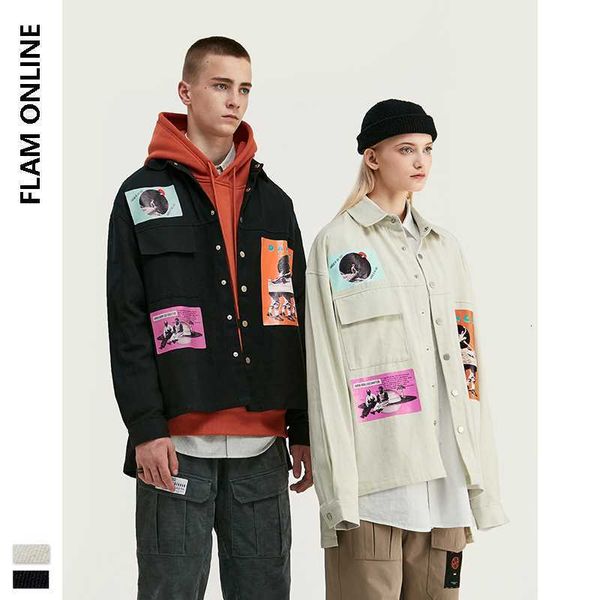 2021 autumn fashion black white relaxed men casual shirt streetwear style design oversized fit graphic printing men shirt, White;black
2021 autumn fashion black white relaxed men casual shirt streetwear style design oversized fit graphic printing men shirt, White;black