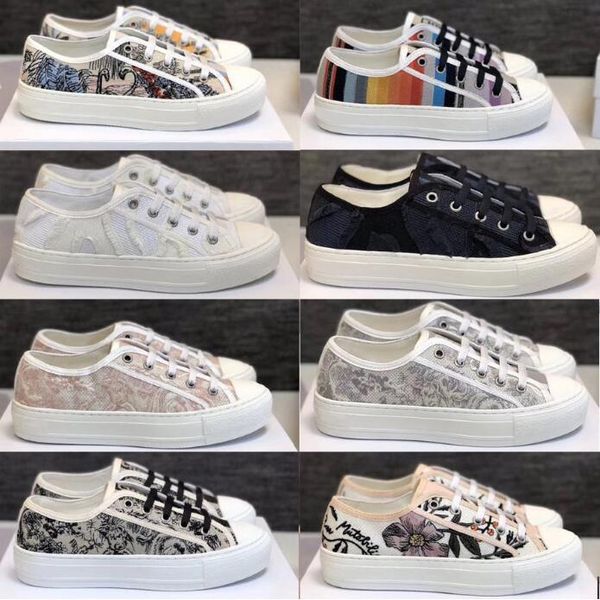 designer sneakers walk n canvas shoes lace up oblique embroidery low platform men women, Black
designer sneakers walk n canvas shoes lace up oblique embroidery low platform men women, Black