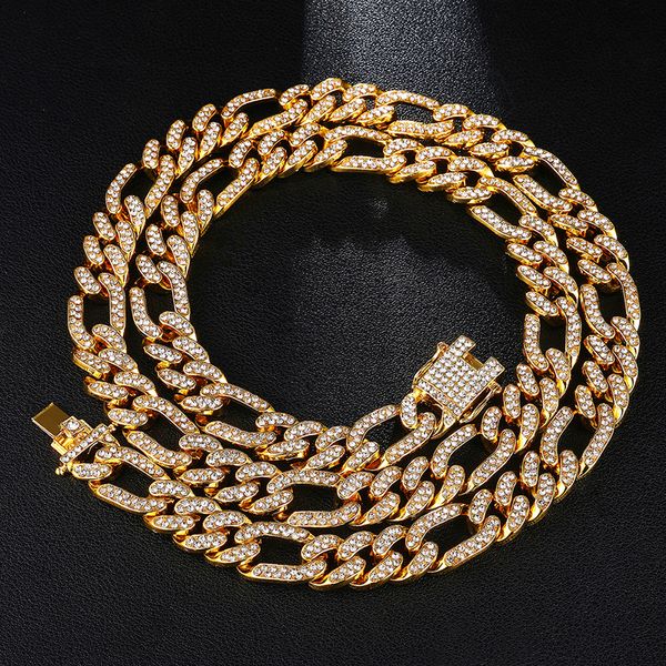 13mm 18/20/22/24inch gold silver colors ice out rhinestone figaro chains necklace jewelry for men women sale
13mm 18/20/22/24inch gold silver colors ice out rhinestone figaro chains necklace jewelry for men women sale