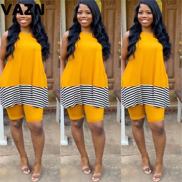 vazn 2020 new summer energetic sleeveless o-neck short pant 2pcs set casual beach clothing ladies women sets x0923, Gray
vazn 2020 new summer energetic sleeveless o-neck short pant 2pcs set casual beach clothing ladies women sets x0923, Gray