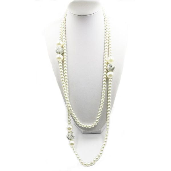 couldxin pearl sweater necklaces long round natural white 10-18mm imitation pearl necklace endless charm necklace, Golden;silver
couldxin pearl sweater necklaces long round natural white 10-18mm imitation pearl necklace endless charm necklace, Golden;silver