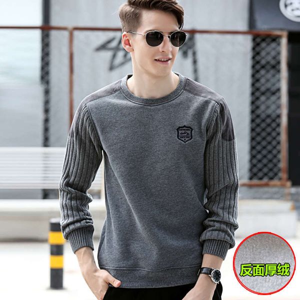 sweater winter style plush crew neck long sleeve t-shirt men's pullover bottoming casual autumn ins trend, Black
sweater winter style plush crew neck long sleeve t-shirt men's pullover bottoming casual autumn ins trend, Black