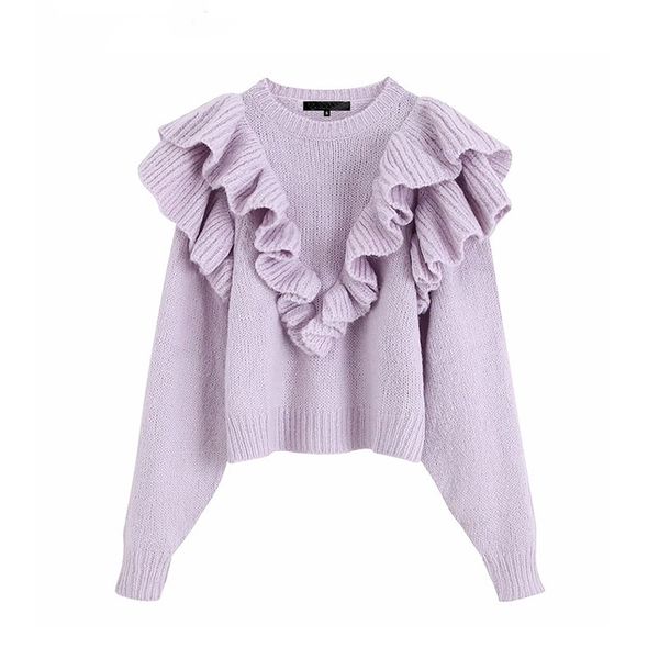 vintage ruffles short knitted sweater women winter women sweater o neck long sleeve pullovers chic sweet puff femme y200116, White;black
vintage ruffles short knitted sweater women winter women sweater o neck long sleeve pullovers chic sweet puff femme y200116, White;black
