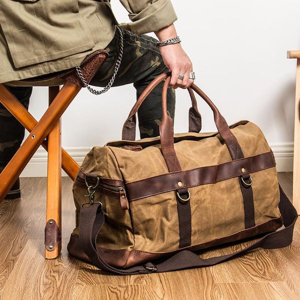 водонепроницаемый холст duffle сумка прочный холст кожа дорожная сумка мужчины tote бек большой емкости gym
водонепроницаемый холст duffle сумка прочный холст кожа дорожная сумка мужчины tote бек большой емкости gym