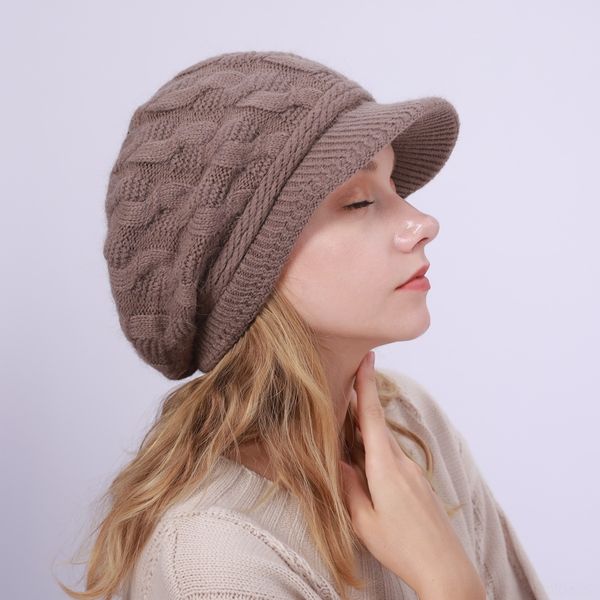 l8eu warm hats for women hair knitting luxury beret female berets winter autumn beret, Blue;gray
l8eu warm hats for women hair knitting luxury beret female berets winter autumn beret, Blue;gray