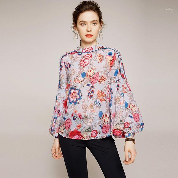 fashion runway designer 100% silk blouse women spring elegant lady lantern sleeve floral print office casual business shirt 1, White
fashion runway designer 100% silk blouse women spring elegant lady lantern sleeve floral print office casual business shirt 1, White