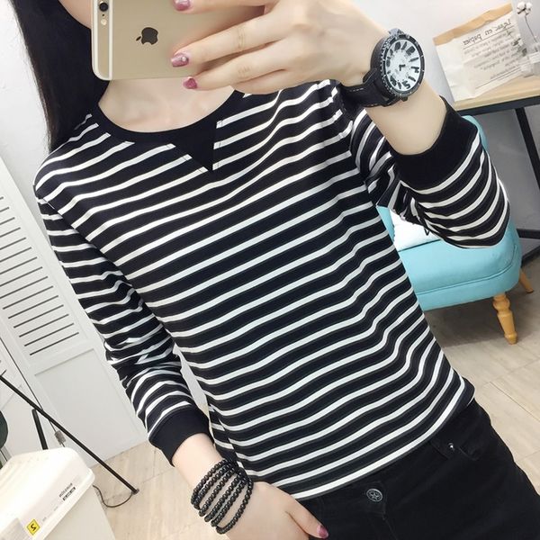 fzj3k 2020 new cotton long women's underpants t-shirt underpants sleeve t-shirt for fashion color matching f neck autumn stripe slim, White
fzj3k 2020 new cotton long women's underpants t-shirt underpants sleeve t-shirt for fashion color matching f neck autumn stripe slim, White