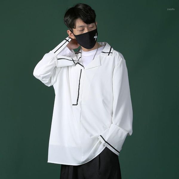 dress shirt men's fashion casual solid color v-neck pullover shirt men streetwear loose korean long-sleeved mens -5xl1, White;black
dress shirt men's fashion casual solid color v-neck pullover shirt men streetwear loose korean long-sleeved mens -5xl1, White;black