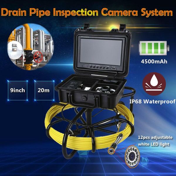cameras 9" lcd monitor 20m cable drain pipe inspection camera system equipment 23mm head with12pcs white led lights
cameras 9" lcd monitor 20m cable drain pipe inspection camera system equipment 23mm head with12pcs white led lights