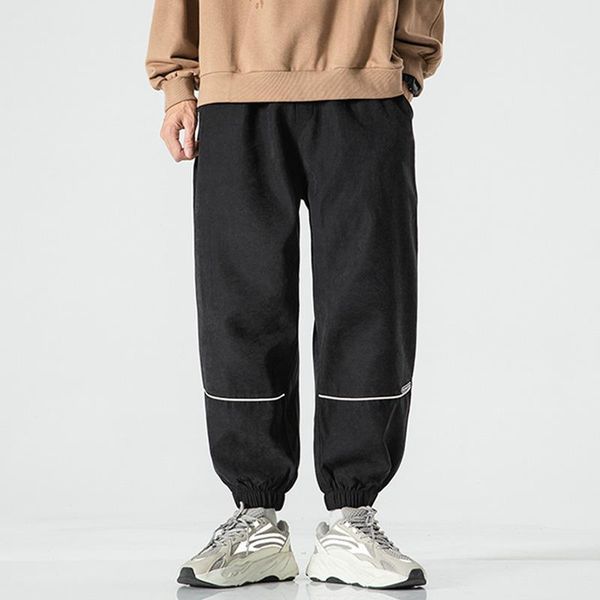 men's pants dxyqk autumn reflective harem loose trend sports nine-point overalls plus fat size trousers, Black
men's pants dxyqk autumn reflective harem loose trend sports nine-point overalls plus fat size trousers, Black