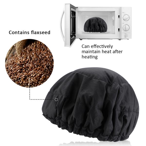 flaxseed baked oil care heating cap hair mask microwavable head thermal heat drying hat steamer beauty tools convenient home perfections 
flaxseed baked oil care heating cap hair mask microwavable head thermal heat drying hat steamer beauty tools convenient home perfections