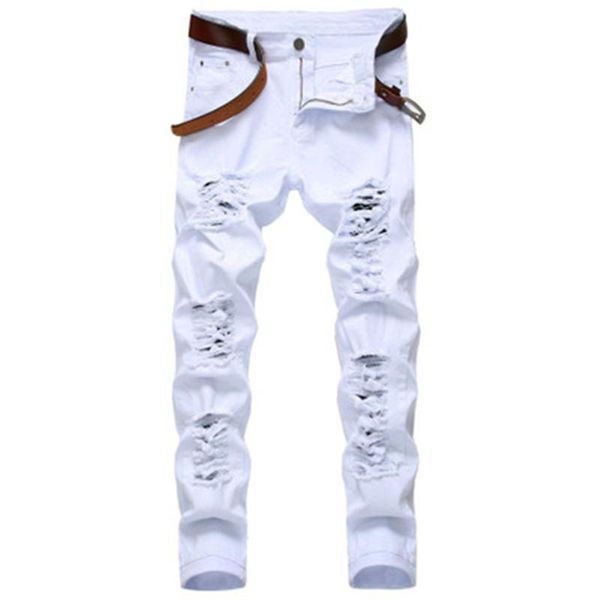 gersri straight hole destruction trousers distressed jeans men denim trousers men jeans fashion designer brand white jean male, Blue
gersri straight hole destruction trousers distressed jeans men denim trousers men jeans fashion designer brand white jean male, Blue