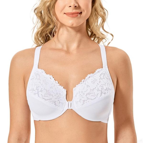 women's cotton full figure plus size floral lace underwire front closeure bra racerback, Red;black
women's cotton full figure plus size floral lace underwire front closeure bra racerback, Red;black