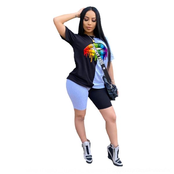 h859j sleeve women's fashion casual contrast short women's fashion two-piece stitching lip print color yc8822 two-piece set mnbnh, Gray
h859j sleeve women's fashion casual contrast short women's fashion two-piece stitching lip print color yc8822 two-piece set mnbnh, Gray