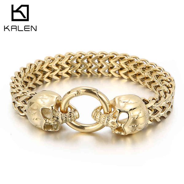chain bracelet hand jewelry fashion domineering punk skull titanium steel men's bracelet, Black
chain bracelet hand jewelry fashion domineering punk skull titanium steel men's bracelet, Black