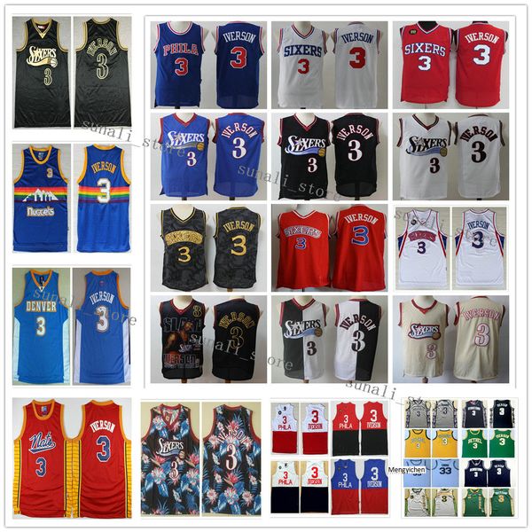 stitched allen iverson 3 jerseys basketball college retro blue white red rainbow youth kids all style shirts, Black;red
stitched allen iverson 3 jerseys basketball college retro blue white red rainbow youth kids all style shirts, Black;red