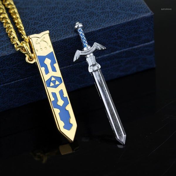 game the legend of zelda sky sword necklace removable master sword pendant gold chain necklaces for women men cosplay jewelry1, Silver
game the legend of zelda sky sword necklace removable master sword pendant gold chain necklaces for women men cosplay jewelry1, Silver