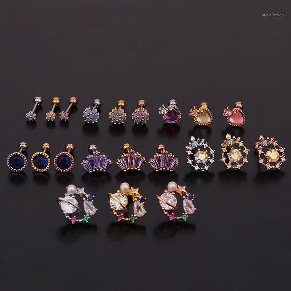 1pc star heart cross crown crystal stud earrings for women cz zircon colorful ear bone earrings piercing stud jewelry gift1, Golden;silver
1pc star heart cross crown crystal stud earrings for women cz zircon colorful ear bone earrings piercing stud jewelry gift1, Golden;silver