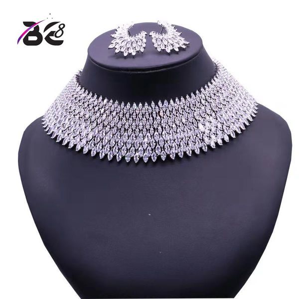 be 8 luxury crystal bridal jewelry sets white color pendant necklace earrings sets wedding african beads jewelry set s125, Silver
be 8 luxury crystal bridal jewelry sets white color pendant necklace earrings sets wedding african beads jewelry set s125, Silver