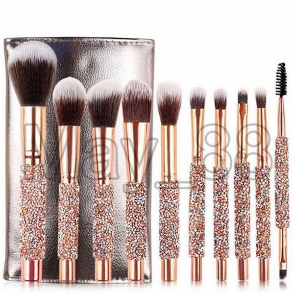makeup brushes 10pcs wooden handle diamond inlaid cosmetic brush set diamond wrapped crystal set brush beauty tool
makeup brushes 10pcs wooden handle diamond inlaid cosmetic brush set diamond wrapped crystal set brush beauty tool