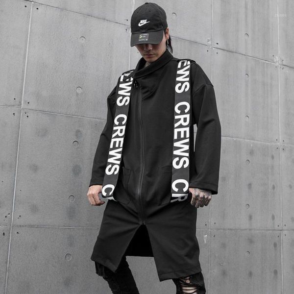 men long style letter ribbon splice loose black trench coat jacket male streetwear hip hop gothic casual windbreaker outerwear1, Tan;black
men long style letter ribbon splice loose black trench coat jacket male streetwear hip hop gothic casual windbreaker outerwear1, Tan;black