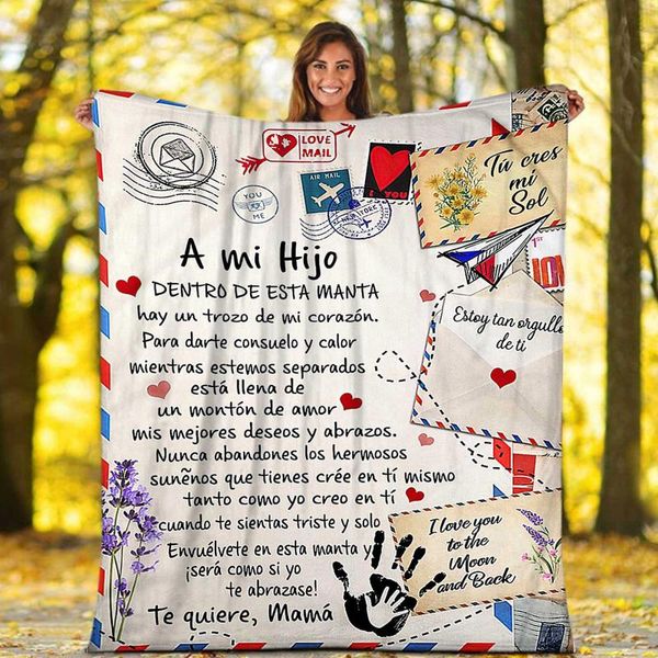 scarves manta spanish flannel designer blanket mom to daughter/son letter express love year gifts 2021 thick warm winter, Blue;gray
scarves manta spanish flannel designer blanket mom to daughter/son letter express love year gifts 2021 thick warm winter, Blue;gray