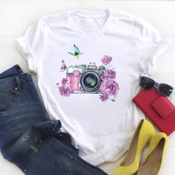 women flower camera butterfly printed short sleeve ladies summer t tee female shirt clothes tshirt womens graphic t-shirt, White
women flower camera butterfly printed short sleeve ladies summer t tee female shirt clothes tshirt womens graphic t-shirt, White