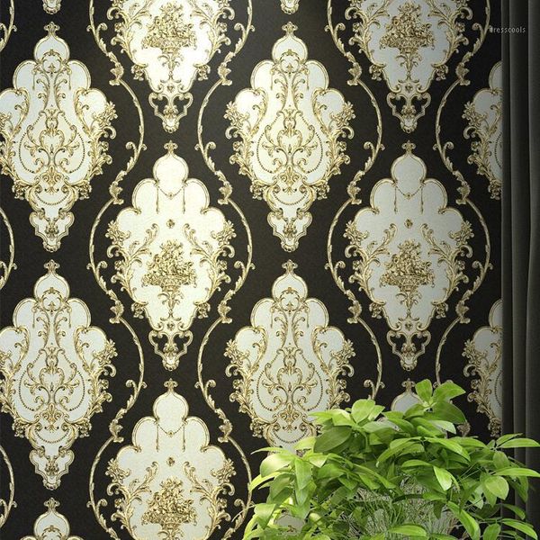 red,blue,black gold victorian classic european floral damask wallpaper 3d stereo wall paper roll home decor living room1
red,blue,black gold victorian classic european floral damask wallpaper 3d stereo wall paper roll home decor living room1