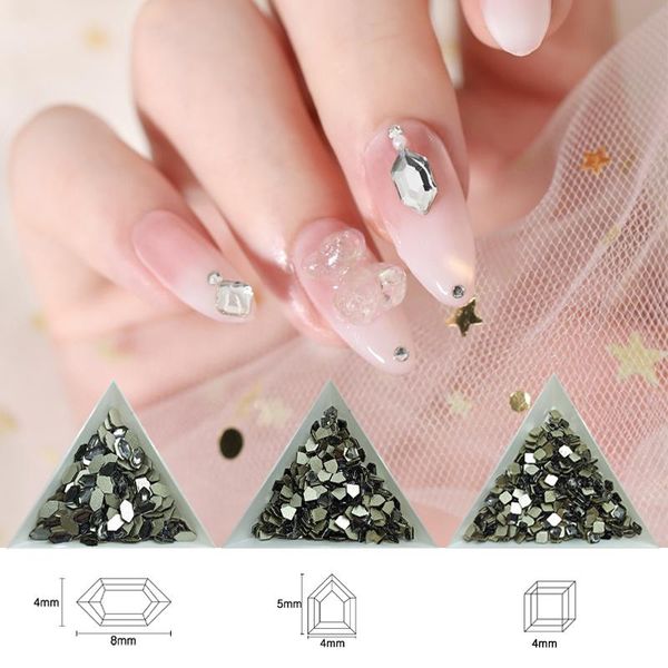 100pcs polygonal nail art rhinestone flat elegant crystal glass stone mixed shape diy trendy nail accessories 2020 new, Silver;gold
100pcs polygonal nail art rhinestone flat elegant crystal glass stone mixed shape diy trendy nail accessories 2020 new, Silver;gold