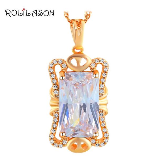 pendant necklaces rolilason brand design amazing trendy white zircon gold tone fashion jewelry for lover birthday gift lns638, Silver
pendant necklaces rolilason brand design amazing trendy white zircon gold tone fashion jewelry for lover birthday gift lns638, Silver
