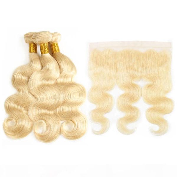 cuticle aligned 613 hair extensions body wave blonde human hair bundles with frontal 100% brazilian virgin hair weaves with 13x4 frontal, Black;brown
cuticle aligned 613 hair extensions body wave blonde human hair bundles with frontal 100% brazilian virgin hair weaves with 13x4 frontal, Black;brown