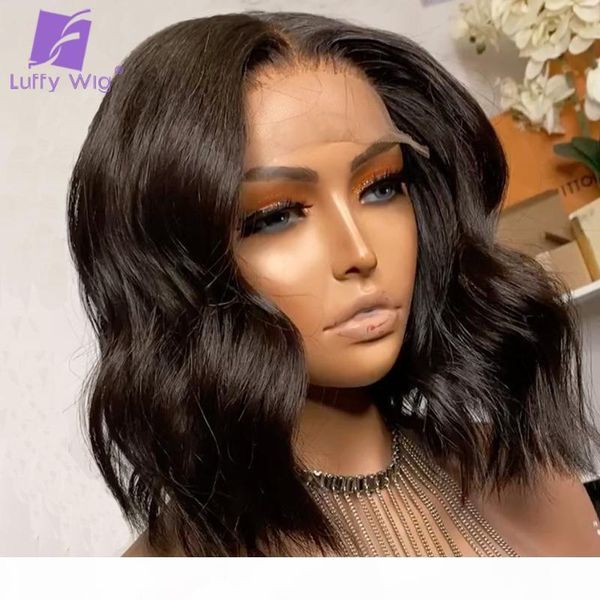 luffy 13x4 lace front human hair wigs brazilian body wave short wavy bob wig with baby hair silk scalp 5x5 lace closure wig, Black;brown
luffy 13x4 lace front human hair wigs brazilian body wave short wavy bob wig with baby hair silk scalp 5x5 lace closure wig, Black;brown