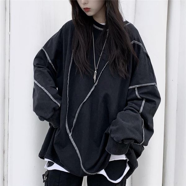 корейский ulzzang твердые крупногабаритные толстовки женщины harajuku kpop одежда японский streetwear с длинным рукавом толстовка друзья bla, Black
корейский ulzzang твердые крупногабаритные толстовки женщины harajuku kpop одежда японский streetwear с длинным рукавом толстовка друзья bla, Black