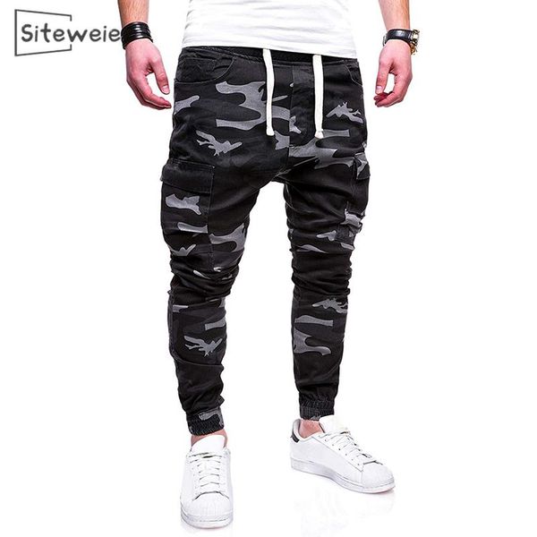 men's pants siteweie fashion men sweatpants camouflage casual cargo joggers streetwear hip hop trousers slim pencil l521, Black
men's pants siteweie fashion men sweatpants camouflage casual cargo joggers streetwear hip hop trousers slim pencil l521, Black