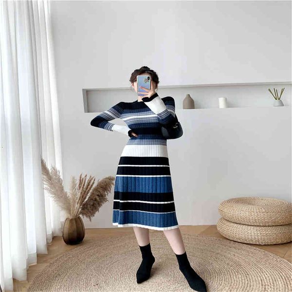 retro slim and elegant o-neck korean autumn winter womens sweater dress casual chic a-line knitted dress, Black;gray
retro slim and elegant o-neck korean autumn winter womens sweater dress casual chic a-line knitted dress, Black;gray